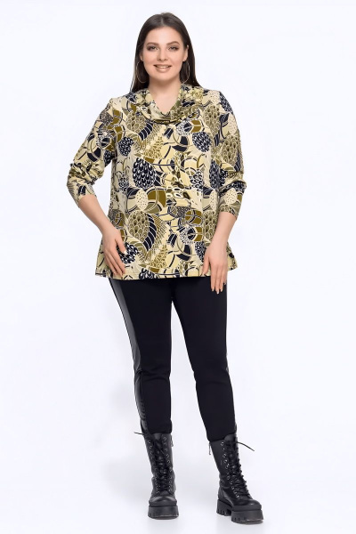 Джемпер из мягкого трикотажа с принтом и рукавом 3/4 Friends 6-003gr зеленый - фото 2