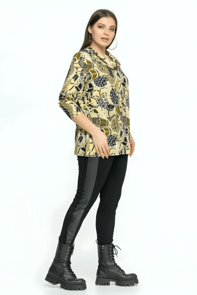 Джемпер из мягкого трикотажа с принтом и рукавом 3/4 Friends 6-003gr зеленый - фото 5