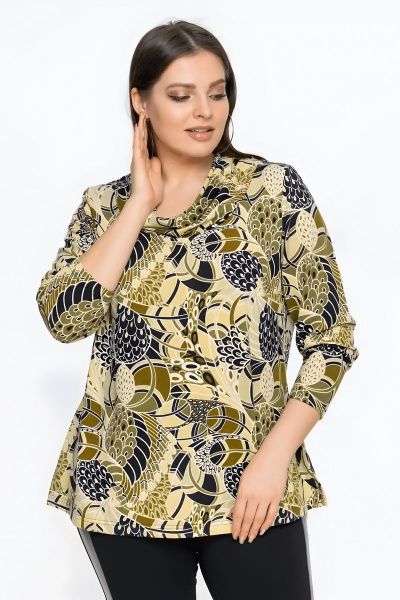 Джемпер из мягкого трикотажа с принтом и рукавом 3/4 Friends 6-003gr зеленый - фото 4