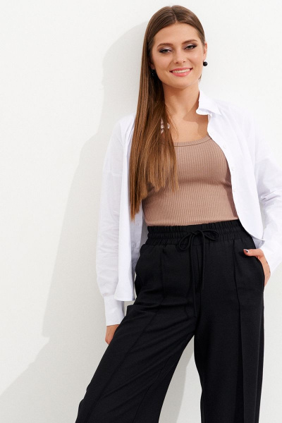 Базовый джемпер без рукавов из высококачественного вискозного трикотажа. Ketty К-04740 капучино - фото 7