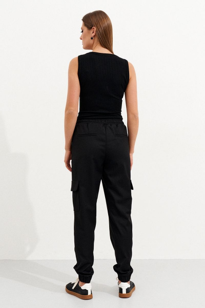 Топ без рукавов из вискозы и трикотажа универсальный Ketty К-04740 черный - фото 5