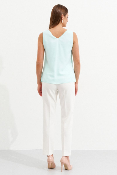 Легкая блузка без рукавов из текстиля для будней Ketty К-01040 мята - фото 4