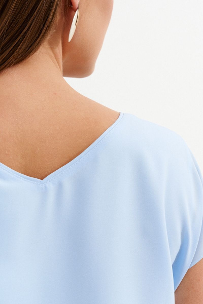 Летняя блуза из вискозы голубая для повседневной носки Ketty К-09940 голубой - фото 9
