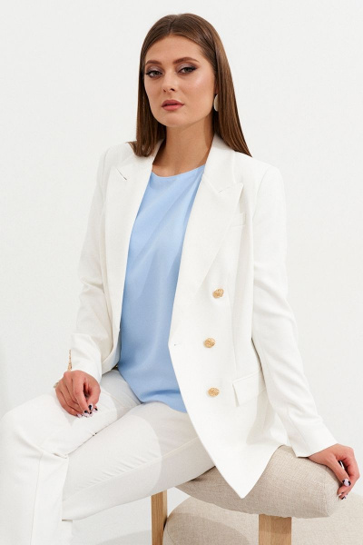 Летняя блуза из вискозы голубая для повседневной носки Ketty К-09940 голубой - фото 7