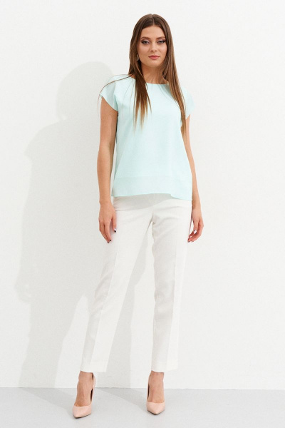 Блуза летняя свободная из вискозы бирюзовая Ketty К-09940 мятный - фото 2