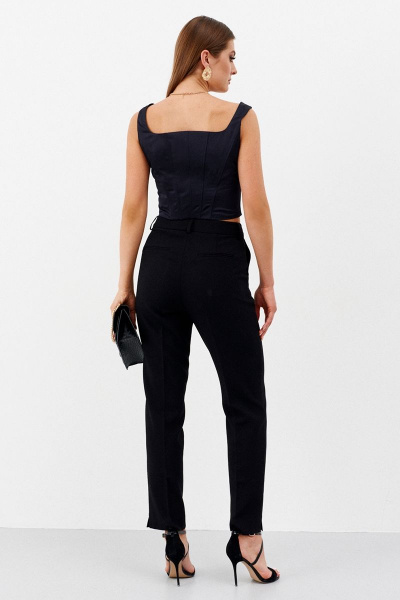 Черный корсет на боковой молнии и асимметричным низом Ketty К-03640 черный - фото 5