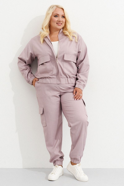 Брюки спортб без застежки и карманов Ketty К-11260 бежевый - фото 1