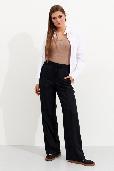 Укороченная блузка из хлопка с удлиненной спинкой Ketty К-12240 белый - фото 7