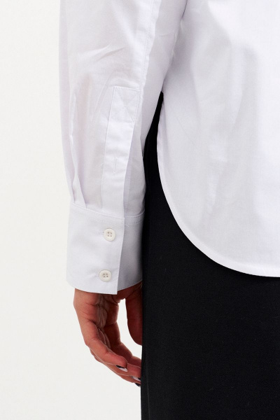 Укороченная блузка из хлопка с удлиненной спинкой Ketty К-12240 белый - фото 6