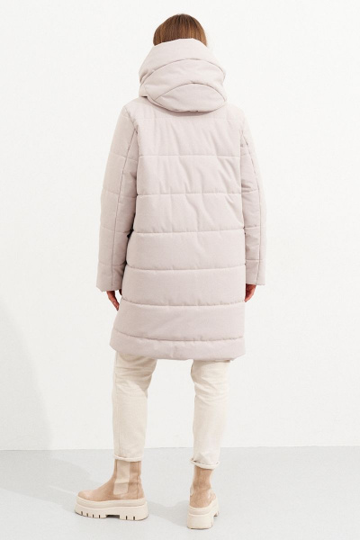 Бежевое зимнее пальто с утеплителем и капюшоном Ketty К-11070 бежевый - фото 7