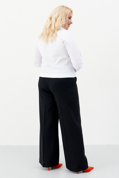 Нарядная блузка с вышивкой и запахом из текстиля Ketty К-03940 белый - фото 5