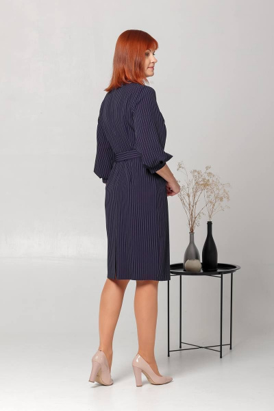 Платье полуприлегающего силуэта, слегка зауженное к низу Соджи 578 синий - фото 4