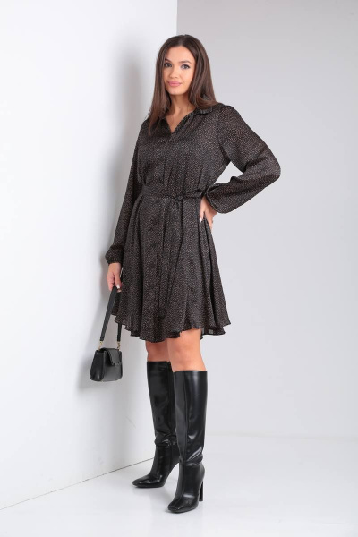 Короткое платье с воротником и вставками для объёма Verita 2259 - фото 1