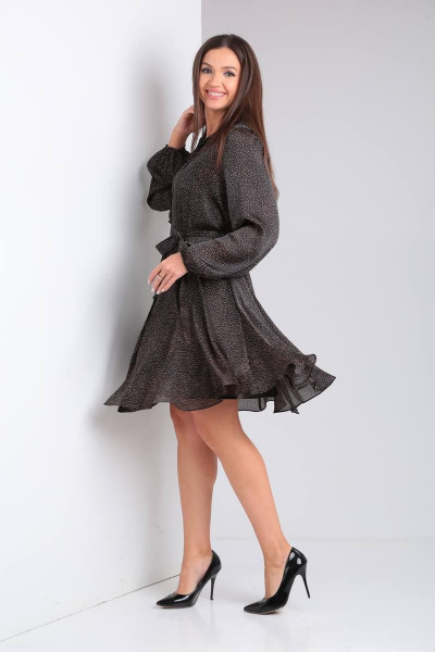 Короткое платье с воротником и вставками для объёма Verita 2259 - фото 2