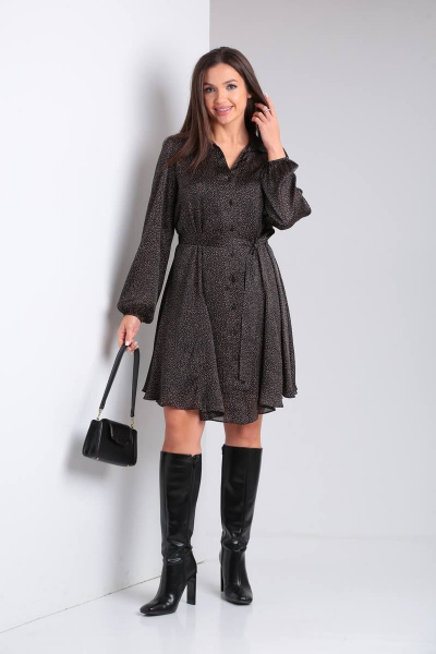 Короткое платье с воротником и вставками для объёма Verita 2259 - фото 3