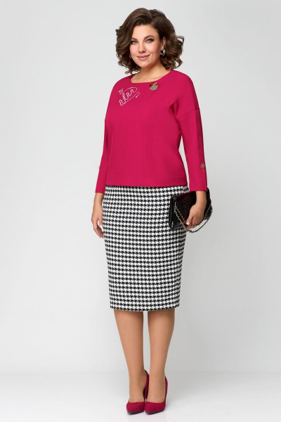 Блуза, юбка Мишель стиль 1157 малина - фото 12