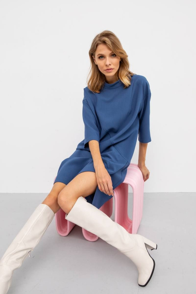 Платье VIZANTI 9349 синий - фото 7