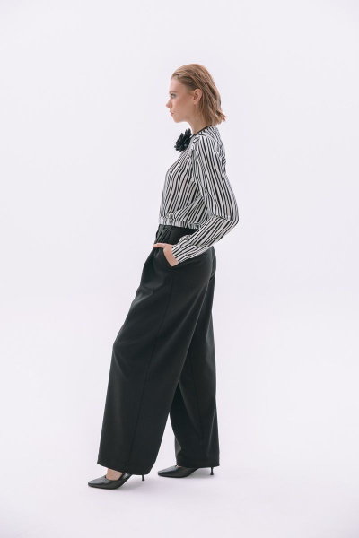 Блуза NikVa 403 черно-белый - фото 8