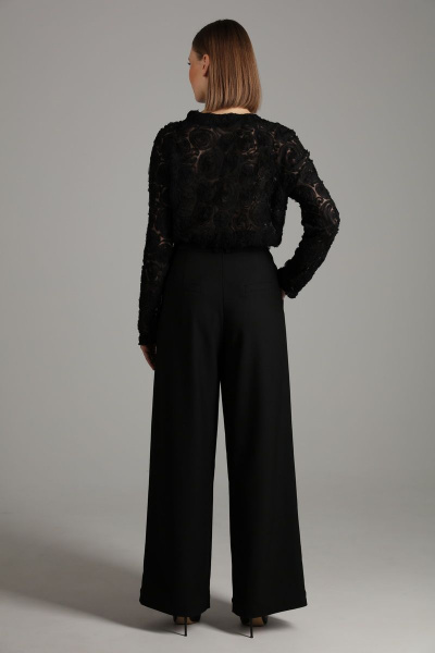 Элегантные брюки прямого кроя с складками и карманами NikVa 404 черный - фото 7