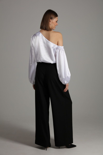 Элегантные брюки прямого кроя с складками и карманами NikVa 404 черный - фото 9