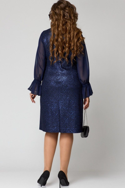 Платье EVA GRANT 7284 темно-синий - фото 7