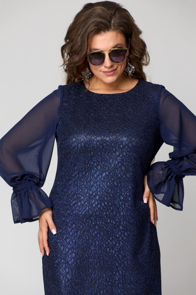 Платье EVA GRANT 7284 темно-синий - фото 5