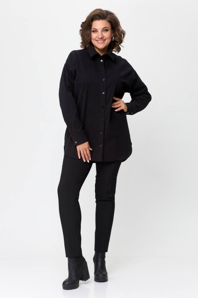 Демисезонная джинсовая рубашка с застежкой на металлические кнопки Avenue 0321 джинс - фото 10