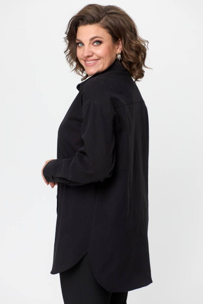 Демисезонная джинсовая рубашка с застежкой на металлические кнопки Avenue 0321 джинс - фото 9