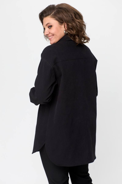 Демисезонная джинсовая рубашка с застежкой на металлические кнопки Avenue 0321 джинс - фото 8