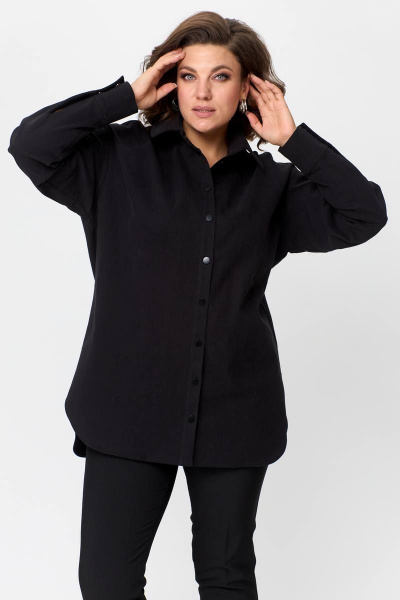 Демисезонная джинсовая рубашка с застежкой на металлические кнопки Avenue 0321 джинс - фото 7