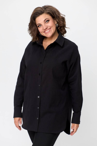 Демисезонная джинсовая рубашка с застежкой на металлические кнопки Avenue 0321 джинс - фото 6