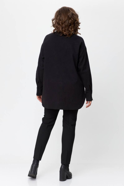 Демисезонная джинсовая рубашка с застежкой на металлические кнопки Avenue 0321 джинс - фото 4