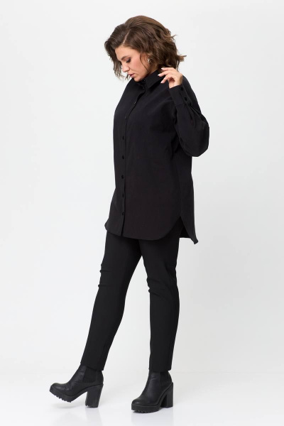 Демисезонная джинсовая рубашка с застежкой на металлические кнопки Avenue 0321 джинс - фото 3