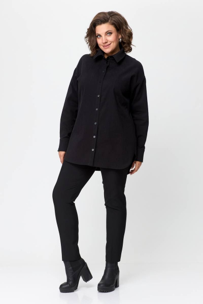 Демисезонная джинсовая рубашка с застежкой на металлические кнопки Avenue 0321 джинс - фото 2