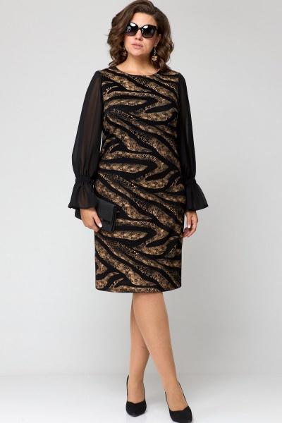 Платье EVA GRANT 7236 капучино - фото 7