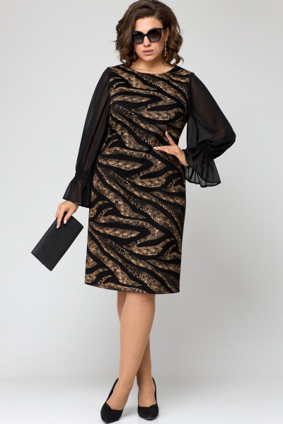 Платье EVA GRANT 7236 капучино - фото 6