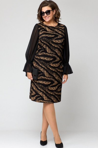 Платье EVA GRANT 7236 капучино - фото 4