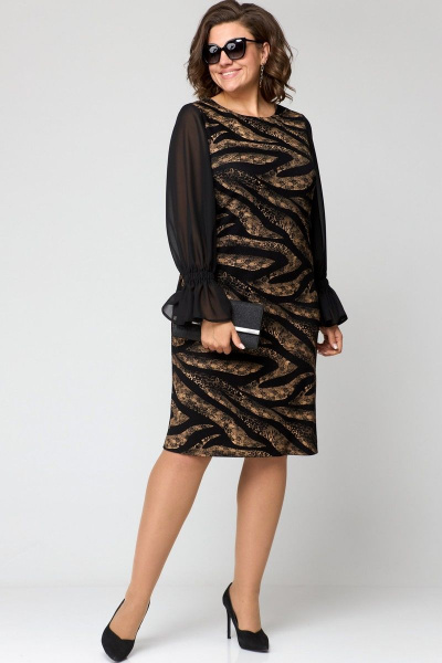 Платье EVA GRANT 7236 капучино - фото 1