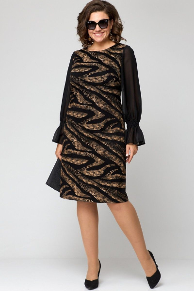 Платье EVA GRANT 7236 капучино - фото 2