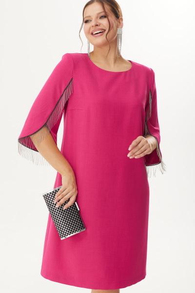 Платье в стиле А-силуэт с металлизированной бахромой Орхидея 1353 - фото 4