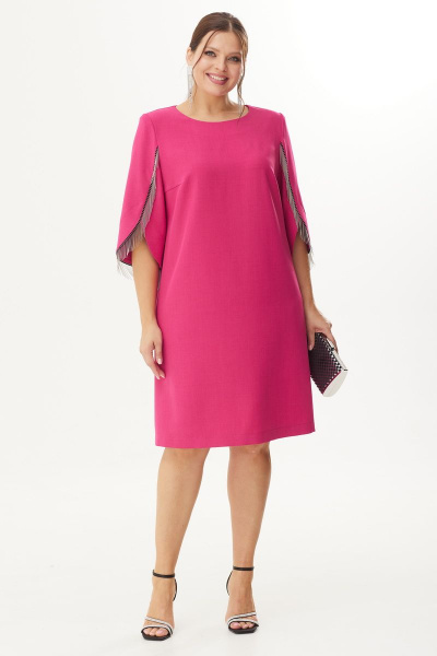 Платье в стиле А-силуэт с металлизированной бахромой Орхидея 1353 - фото 3