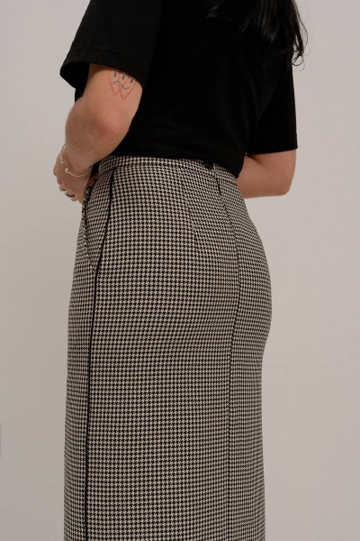 Макси юбка из костюмной ткани с разрезом и наклонными карманами JRSy 2395 - фото 5