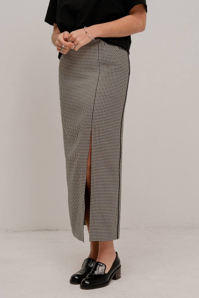 Макси юбка из костюмной ткани с разрезом и наклонными карманами JRSy 2395 - фото 3