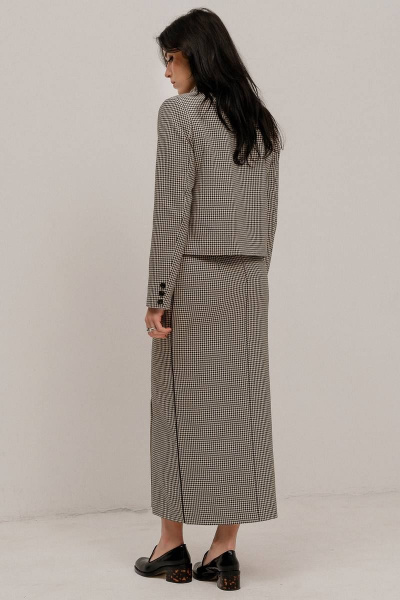 Макси юбка из костюмной ткани с разрезом и наклонными карманами JRSy 2395 - фото 2