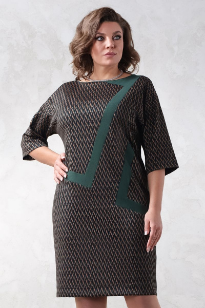 Трикотажное платье полуприлегающего силуэта с шлицей Avanti 1577-4 - фото 1