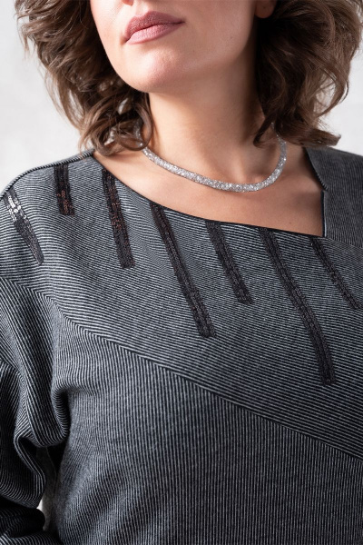 Трикотажное платье миди полуприлегающего силуэта с шлицей Avanti 1607 - фото 2