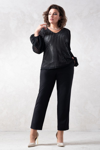 Комплект двойка блуза и классические брюки нарядный демисезон Avanti 1458-1 - фото 4