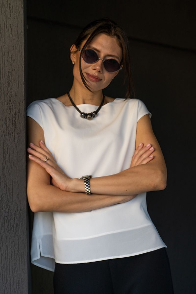 Брюки, жакет, топ Luna 127 белый_черный - фото 25