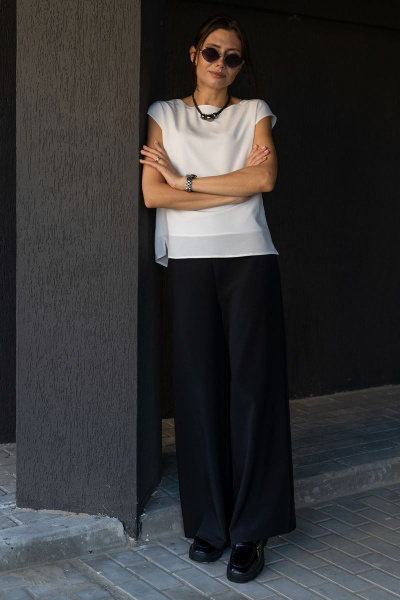 Брюки, жакет, топ Luna 127 белый_черный - фото 23