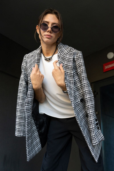 Брюки, жакет, топ Luna 127 белый_черный - фото 18